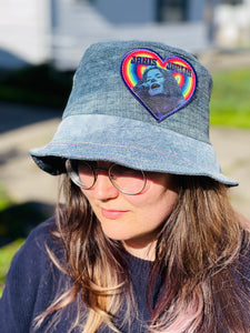 Janis Joplin Denim Bucket Hat