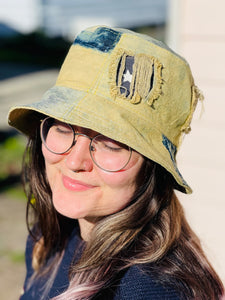 Distressed Denim Bucket Hat